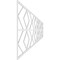 Ekena Millwork Set of Four Panels for 94 1/2"W x 24 1/4"H Hillrose Fretwork Wainscot Wall Paneling WPKP12X01X47HRE - alternate 2